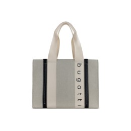 Сумка-тоут женская BUGATTI АМБРА | AMBRA, бежево-черный цвет, хлопок/полиэстер, 36,5х19х27 см