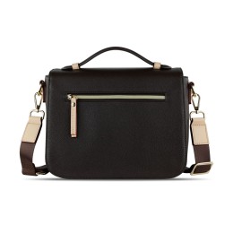 Сумка женская BUGATTI ЭЛЛА | ELLA, тёмно-коричневая, полиуретан, 29х10х22 см