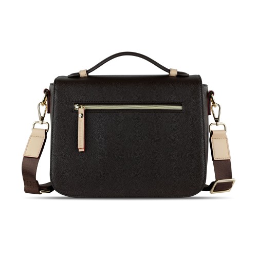 Сумка женская BUGATTI ЭЛЛА | ELLA, тёмно-коричневая, полиуретан, 29х10х22 см