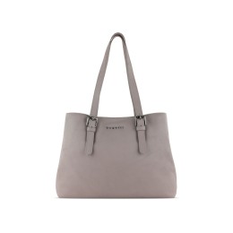 Сумка женская BUGATTI БЕЛЛА | BELLA, бежевая, воловья кожа/полиэстер, 33х14х25 см