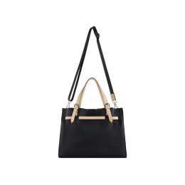 Сумка наплечная женская BUGATTI ЭЛЛА | ELLA, черная, полиуретан, 37,5х13,5х28 см