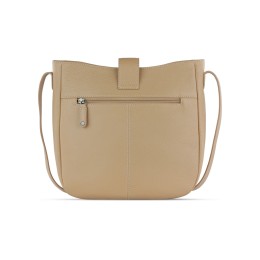 Сумка женская BUGATTI ЭЛЬЗА | ELSA, песочного цвета, воловья кожа/полиэстер, 29х8х27 см