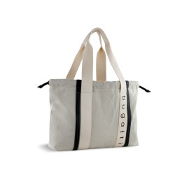 Сумка-шоппер женская BUGATTI АМБРА | AMBRA, бежево-черный цвет, хлопок/полиэстер, 45х10х34 см