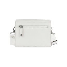 Сумка через плечо женская BUGATTI ЭЛЬЗА | ELSA, белая, воловья кожа/полиэстер, 18,5х8,5х14,5 см