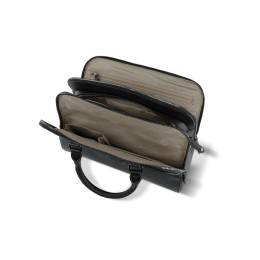 Сумка женская BUGATTI ЭЛЬЗА | ELSA, чёрная, воловья кожа/полиэстер, 32х13х22 см