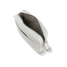 Сумка кросс-боди женская BUGATTI ЭЛЬЗА | ELSA, белая, воловья кожа/полиэстер, 19х5,5х14 см