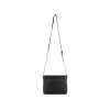 Сумка наплечная женская BUGATTI БЕЛЛА | BELLA, чёрная, воловья кожа/полиэстер, 25х8х20 см