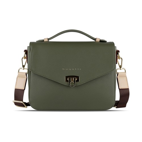 Сумка женская BUGATTI ЭЛЛА | ELLA, оливковая, полиуретан, 29х10х22 см