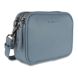 Сумка кросс-боди женская BUGATTI АЛМАТА | ALMATA, голубая, полиуретан, 21,5х6х15 см