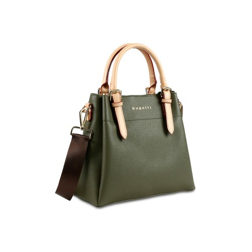 Сумка женская BUGATTI ЭЛЛА | ELLA, оливковая, полиуретан, 27х12х23,5 см