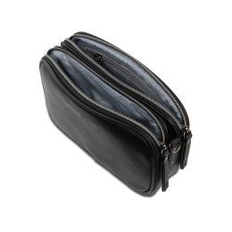 Сумка кросс-боди женская BUGATTI АЛМАТА | ALMATA, чёрная, полиуретан, 21,5х6х15 см