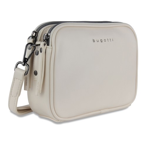 Сумка кросс-боди женская BUGATTI АЛМАТА | ALMATA, бежевая, полиуретан, 21,5х6х15 см