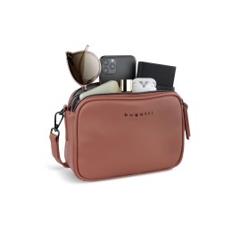 Сумка кросс-боди женская BUGATTI АЛМАТА | ALMATA, абрикосовая, полиуретан, 21,5х6х15 см