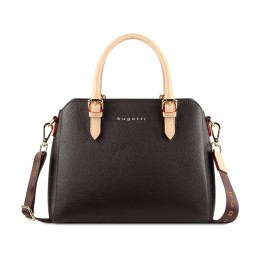 Сумка женская BUGATTI ЭЛЛА | ELLA, тёмно-коричневая, полиуретан, 30х12х23 см