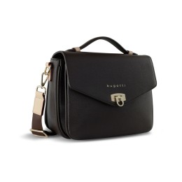 Сумка женская BUGATTI ЭЛЛА | ELLA, тёмно-коричневая, полиуретан, 29х10х22 см