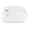 Сумка кросс-боди женская BUGATTI ЭЛЬЗА | ELSA, белая, воловья кожа/полиэстер, 19х5,5х14 см