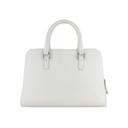 Сумка женская BUGATTI ЭЛЬЗА | ELSA, белая, воловья кожа/полиэстер, 32х13х22 см