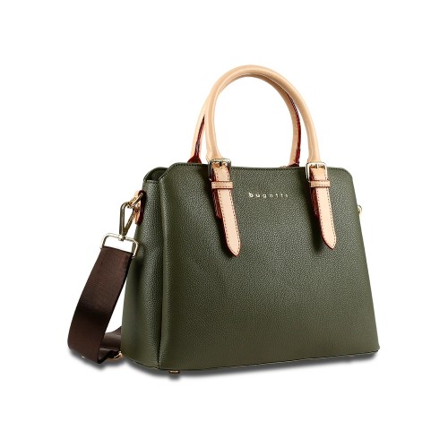 Сумка женская BUGATTI ЭЛЛА | ELLA, оливковая, полиуретан, 30х12х23 см