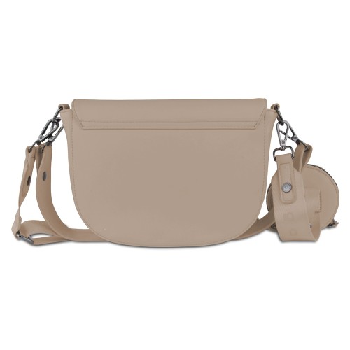 Сумка наплечная женская BUGATTI АЛМАТА | ALMATA, с кошельком, песочная, полиуретан, 27х6х18,5 см