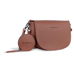 Сумка наплечная женская BUGATTI АЛМАТА | ALMATA, с кошельком, абрикосовая, полиуретан, 27х6х18,5 см