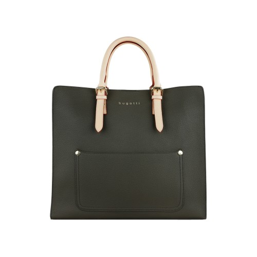 Сумка-шоппер BUGATTI ЭЛЛА | ELLA, оливковая, полиуретан, 37х12х31 см