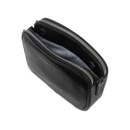 Сумка кросс-боди женская BUGATTI АЛМАТА | ALMATA, чёрная, полиуретан, 21,5х6х15 см