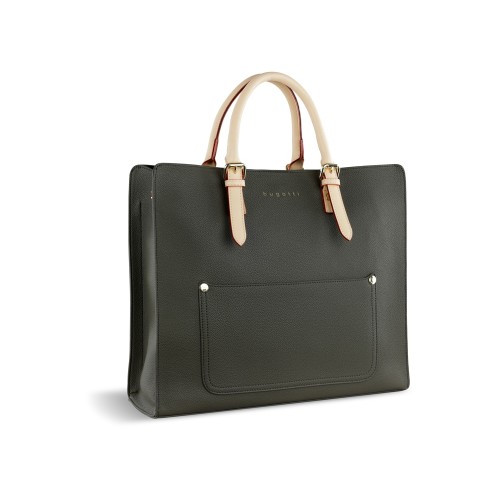 Сумка-шоппер BUGATTI ЭЛЛА | ELLA, оливковая, полиуретан, 37х12х31 см