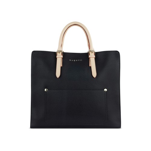 Сумка-шоппер BUGATTI ЭЛЛА | ELLA, черная, полиуретан, 37х12х31 см