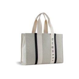 Сумка-тоут женская BUGATTI АМБРА | AMBRA, бежево-черный цвет, хлопок/полиэстер, 45х14х32 см