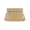 Сумка через плечо женская BUGATTI ЭЛЬЗА | ELSA, песочного цвета, воловья кожа/полиэстер, 25х8,5х20 см