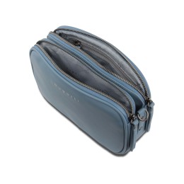 Сумка кросс-боди женская BUGATTI АЛМАТА | ALMATA, голубая, полиуретан, 21,5х6х15 см