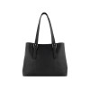 Сумка женская BUGATTI БЕЛЛА | BELLA, чёрная, воловья кожа/полиэстер, 33х14х25 см