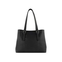 Сумка женская BUGATTI БЕЛЛА | BELLA, чёрная, воловья кожа/полиэстер, 33х14х25 см