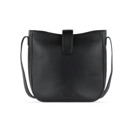 Сумка женская BUGATTI ЭЛЬЗА | ELSA, чёрная, воловья кожа/полиэстер, 29х8х27 см