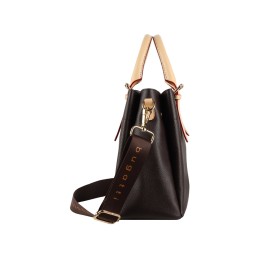 Сумка женская BUGATTI ЭЛЛА | ELLA, тёмно-коричневая, полиуретан, 27х12х23,5 см