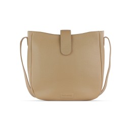 Сумка женская BUGATTI ЭЛЬЗА | ELSA, песочного цвета, воловья кожа/полиэстер, 29х8х27 см