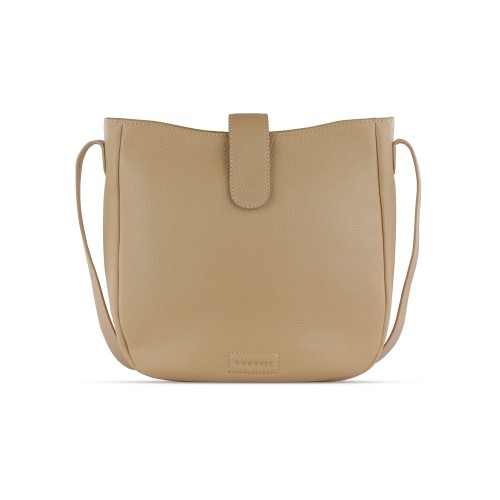 Сумка женская BUGATTI ЭЛЬЗА | ELSA, песочного цвета, воловья кожа/полиэстер, 29х8х27 см