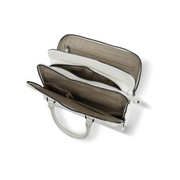 Сумка женская BUGATTI ЭЛЬЗА | ELSA, белая, воловья кожа/полиэстер, 32х13х22 см