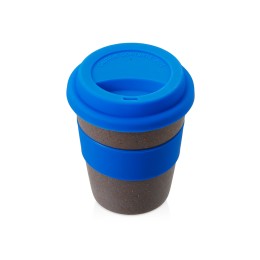 Стакан с силиконовой крышкой "Cafe", синий