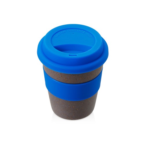 Стакан с силиконовой крышкой "Cafe", синий