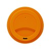 Стакан с силиконовой крышкой "Cafe", оранжевый