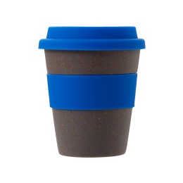 Стакан с силиконовой крышкой "Cafe", синий