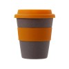Стакан с силиконовой крышкой "Cafe", оранжевый