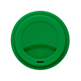 Стакан с силиконовой крышкой "Cafe", зеленый