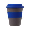 Стакан с силиконовой крышкой "Cafe", темно-синий