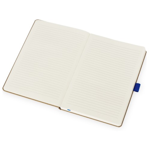 Блокнот "Sevilia Hard", твердая обложка из крафта A5, 80 листов, крафтовый/синий