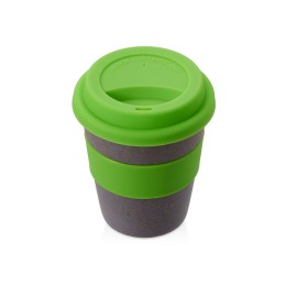 Стакан с силиконовой крышкой "Cafe", зеленое яблоко