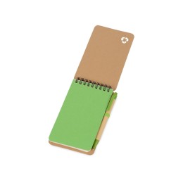 Набор канцелярский с блокнотом и ручкой "Masai", 70 л. нелинованных, зеленое яблоко