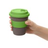Стакан с силиконовой крышкой "Cafe", зеленое яблоко