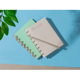 Живой блокнот с семенами цветов, А6, зеленое яблоко